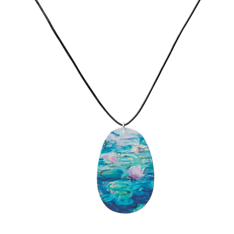 Claude Monet: Collier "Les Nymphéas" mit Lederband