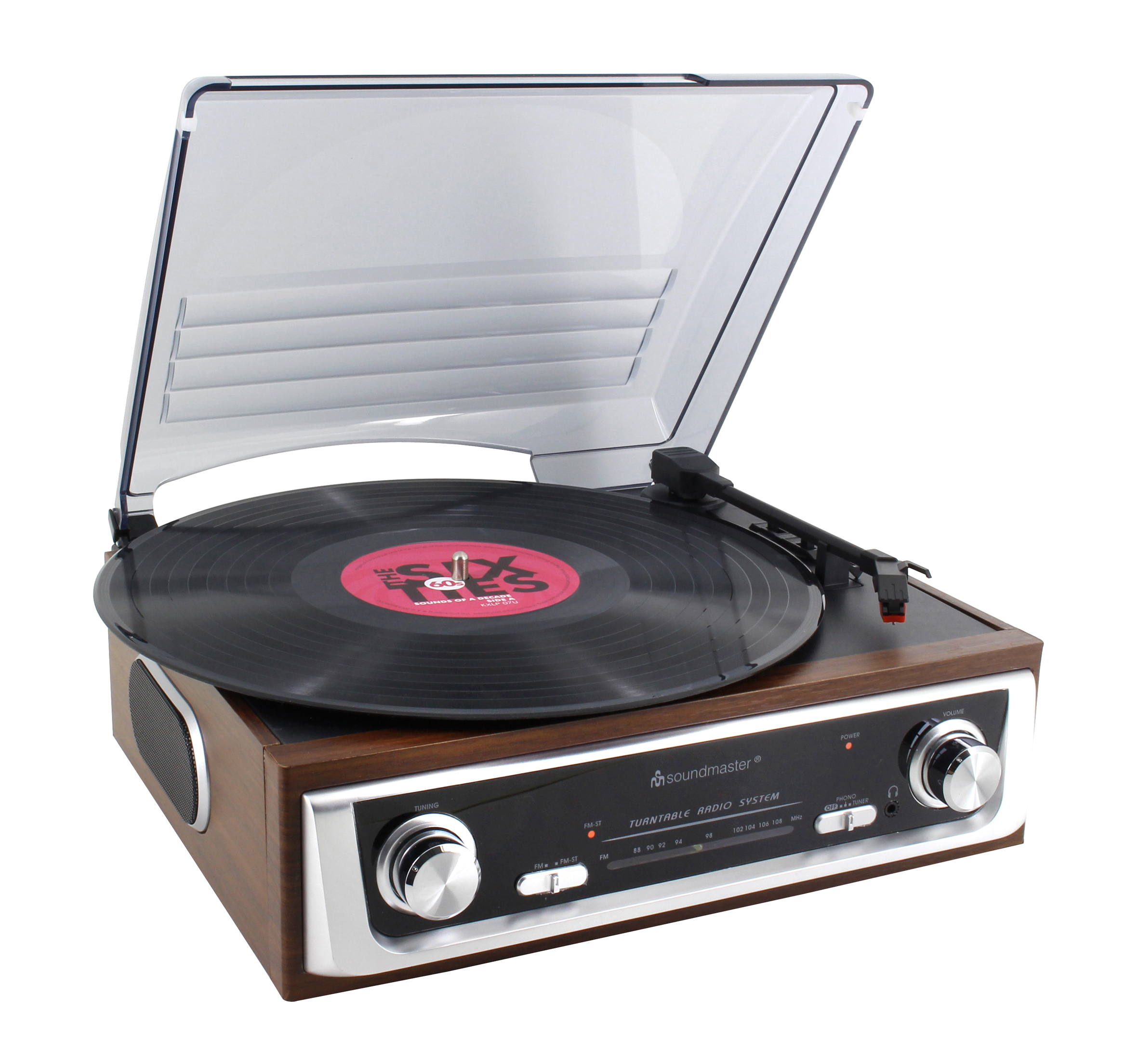 Plattenspieler mit UKW Radio in Retro Optik
