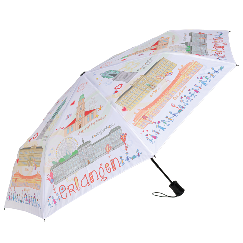 Regenschirm mit Erlangen Motiven
