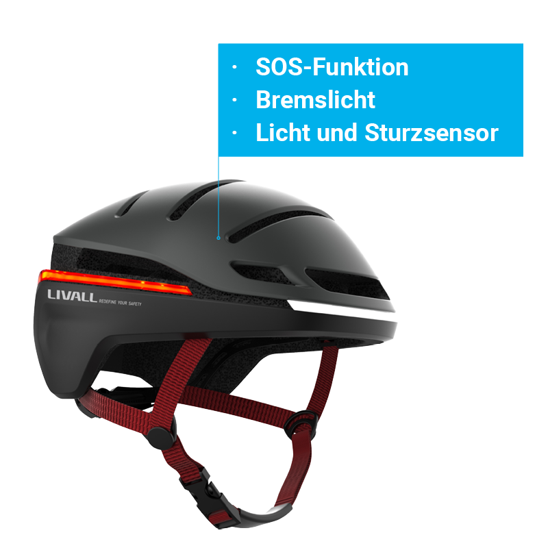 Helm mit Blinklicht und SOS-Funktion