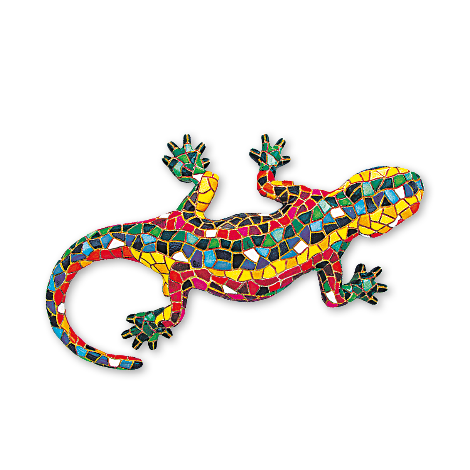 Mosaikfigur "El Gecko" Bunter Mosaikstein Gecko