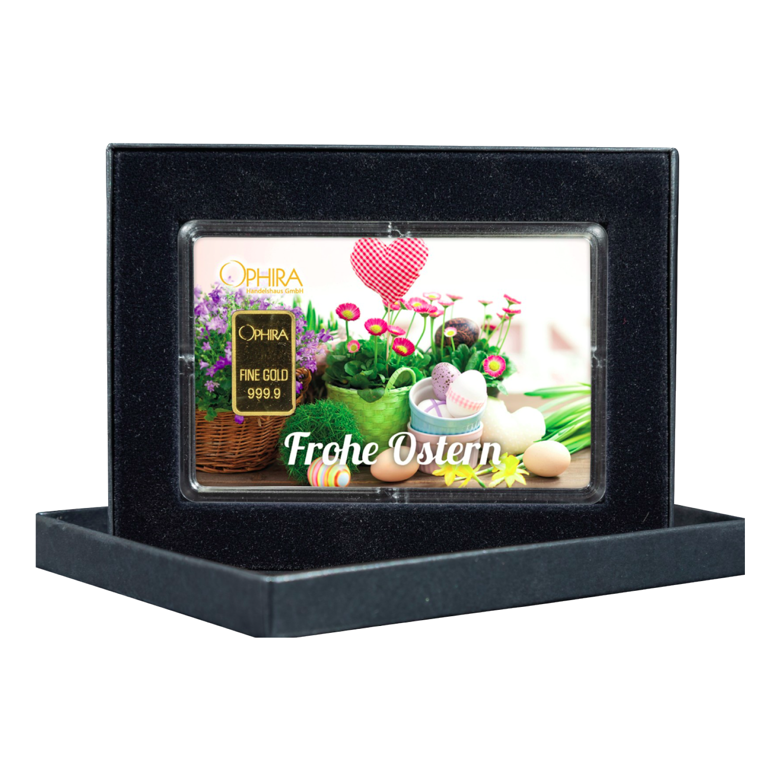 Goldgeschenkbarren "Blumen" 0,5 g