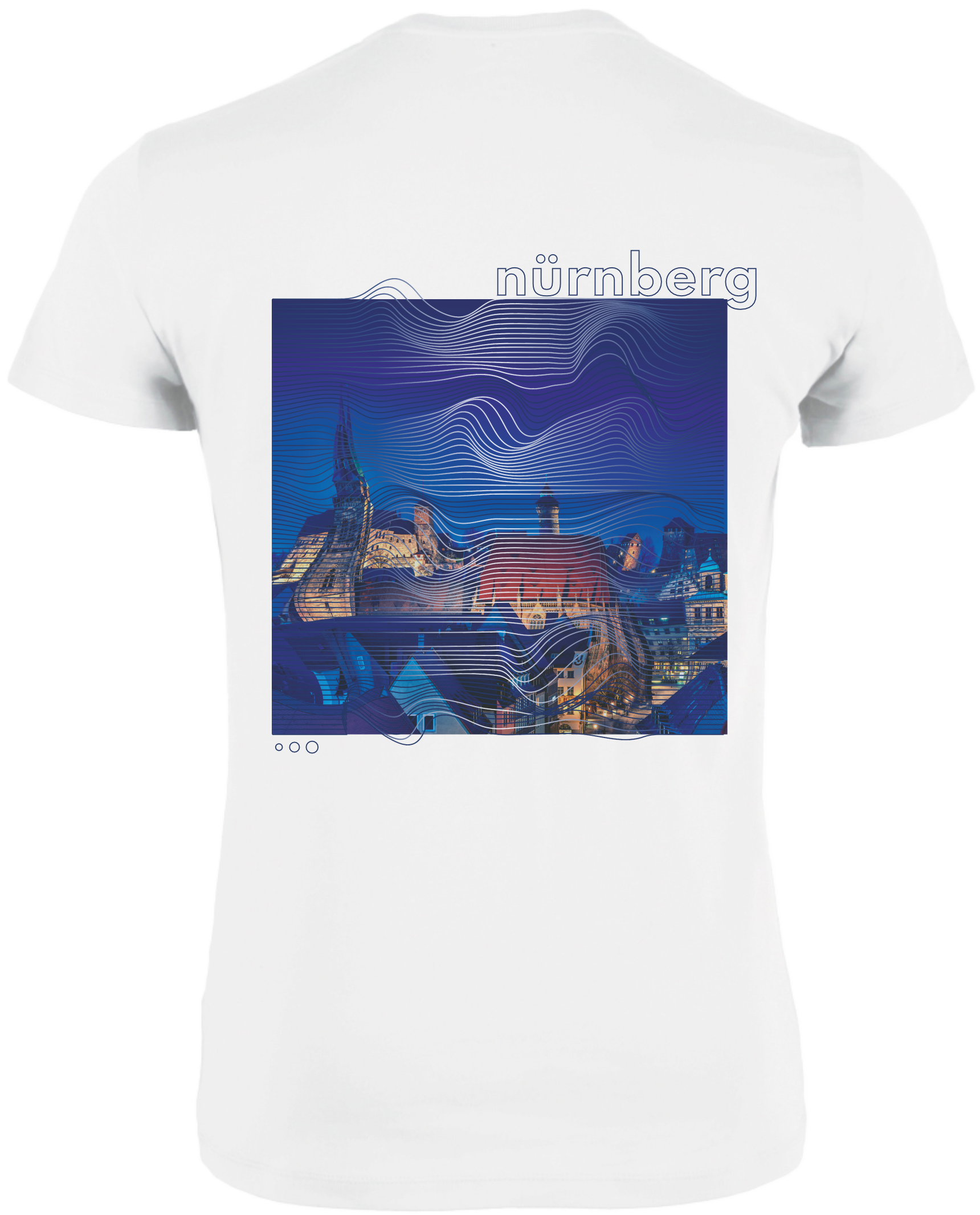 Shirt Nürnberg blaue Nacht Waves