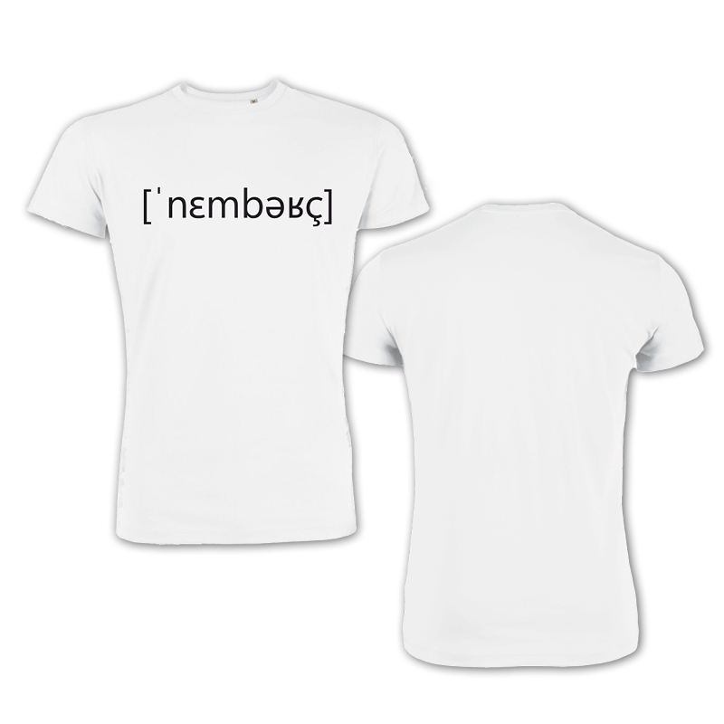 T-Shirt weiß, Lautschrift Nürnberg Nemberch