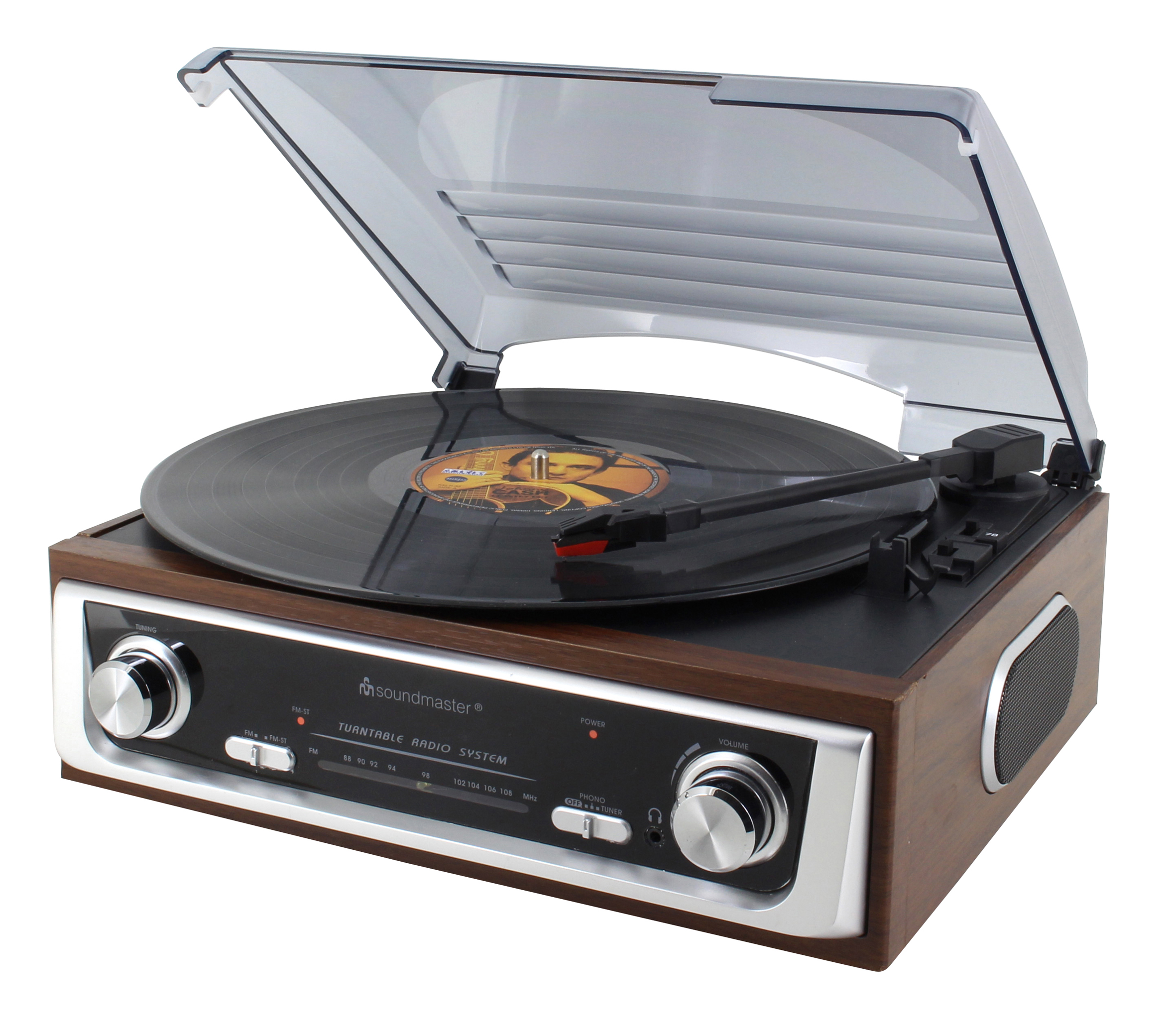Plattenspieler mit UKW Radio in Retro Optik