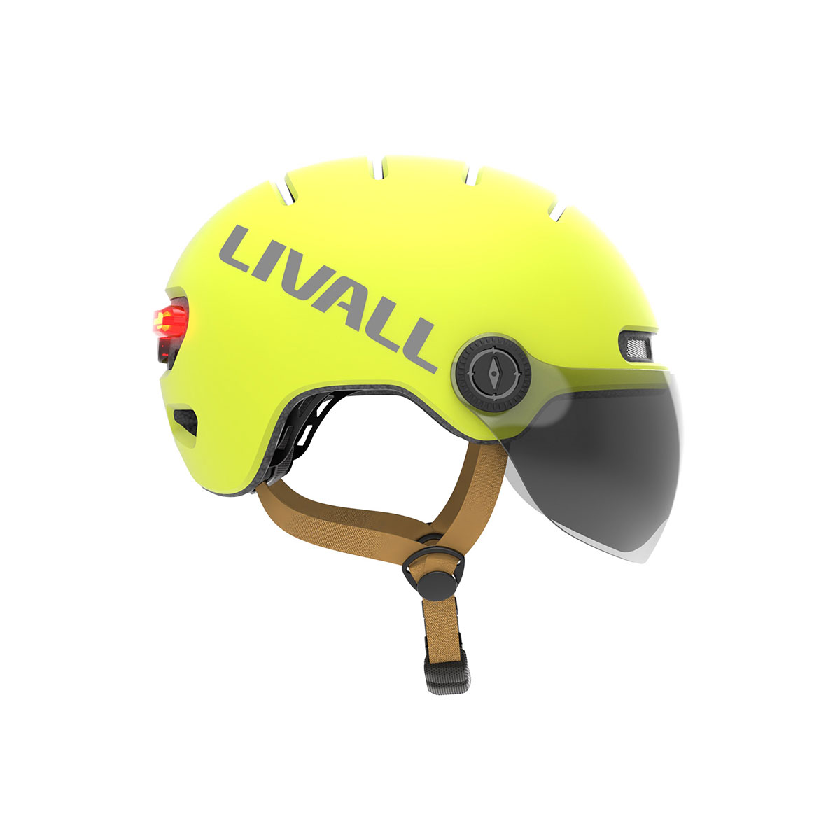 Fahrradhelm gelb seitlich links