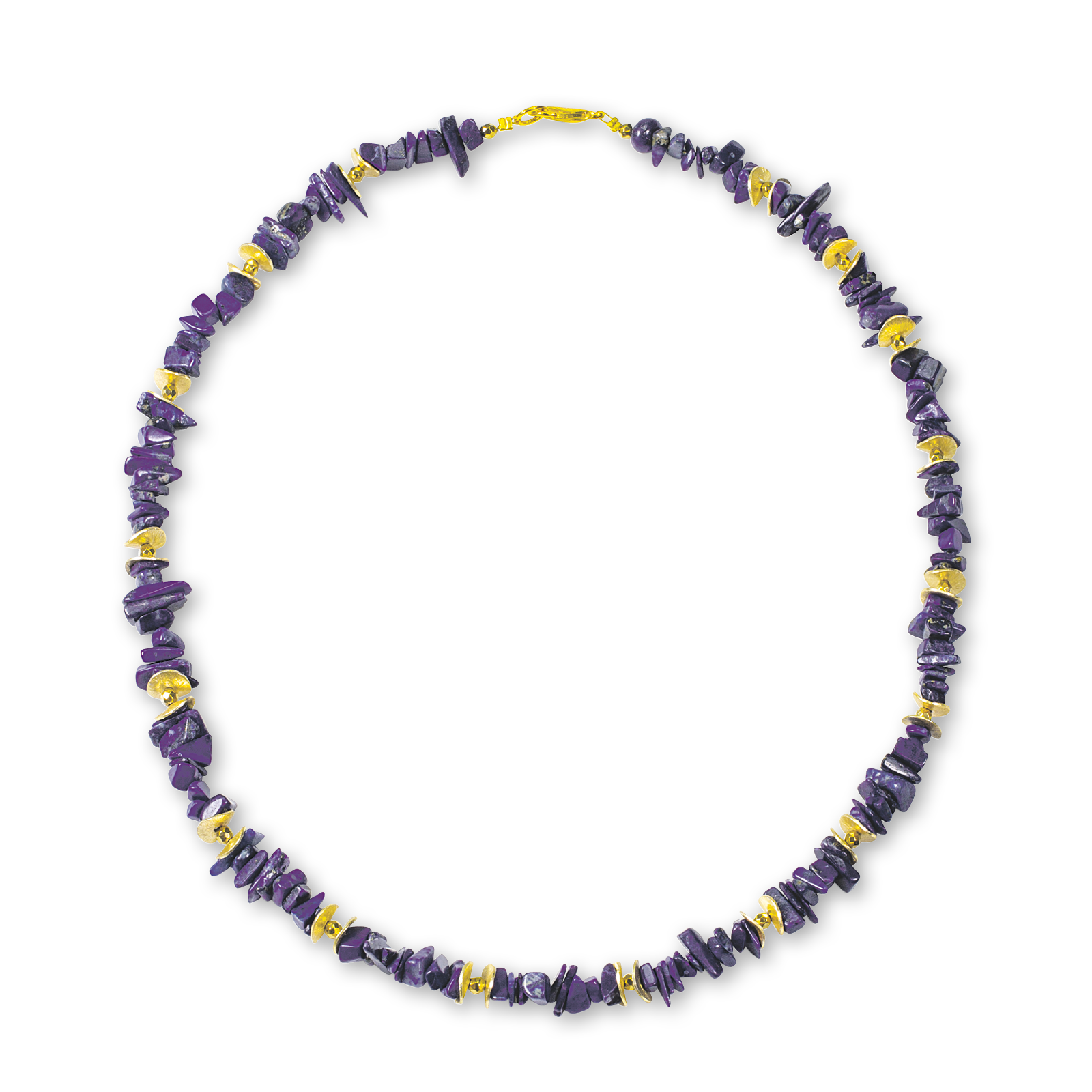 Collier "Neela" Collier aus blauen Steinen und goldenen Elementen