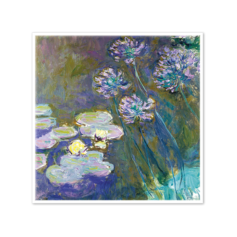 Claude Monet Wandobjekt "Gelbe Seerosen und Agapanthus"