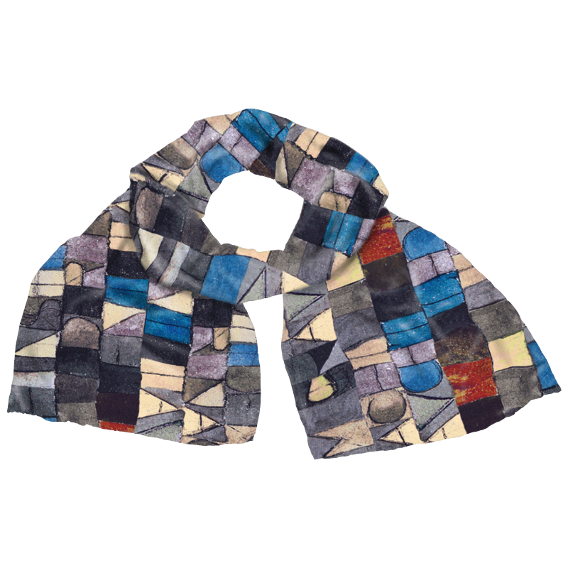 Herrenschal "Einst dem Grau der Nacht enttaucht" (1918) - nach Paul Klee