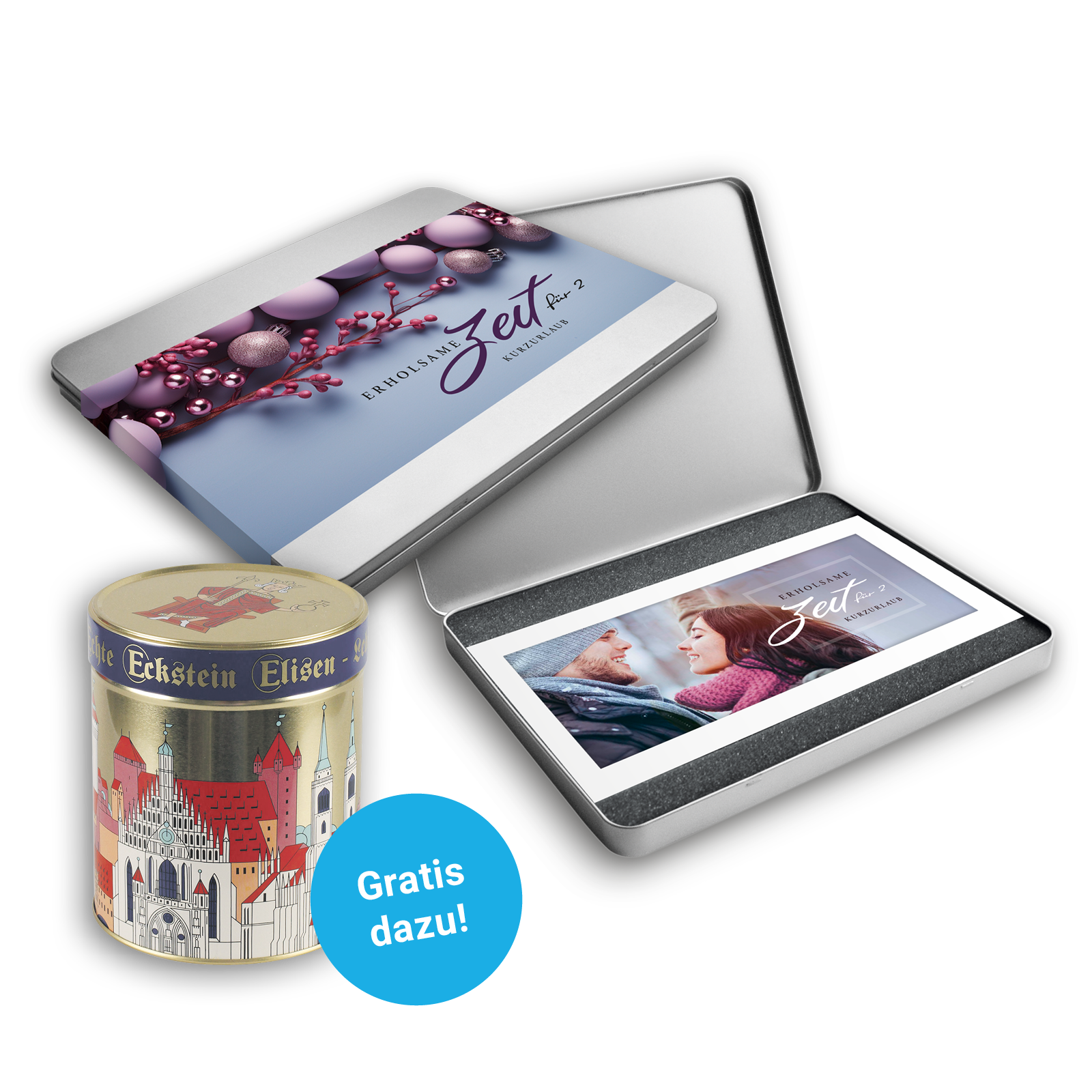 Reisegutschein Erholsame Zeit für 2 mit Lebkuchendose