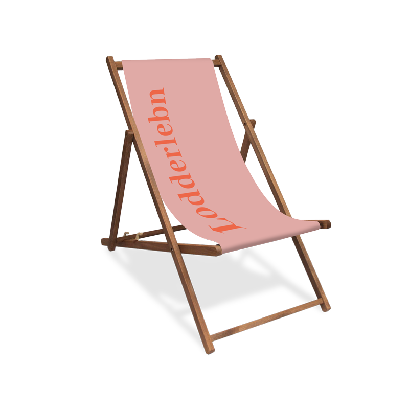 Classico Holz-Liegestuhl "Lodderlebn" in rosé