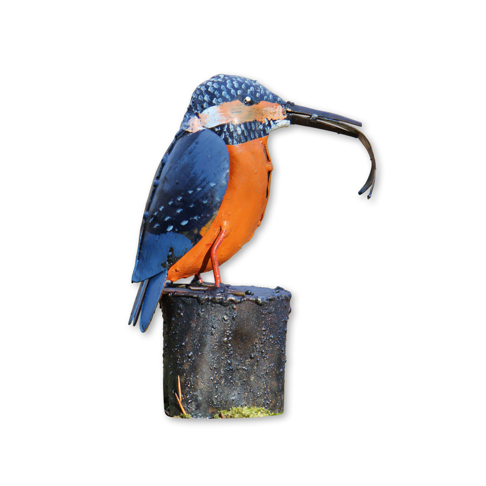 Gartenfigur "Eisvogel mit Fisch" Produktbild Eisvogel mit Fisch Skulptur